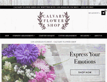 Tablet Screenshot of calvaryflowershop.com